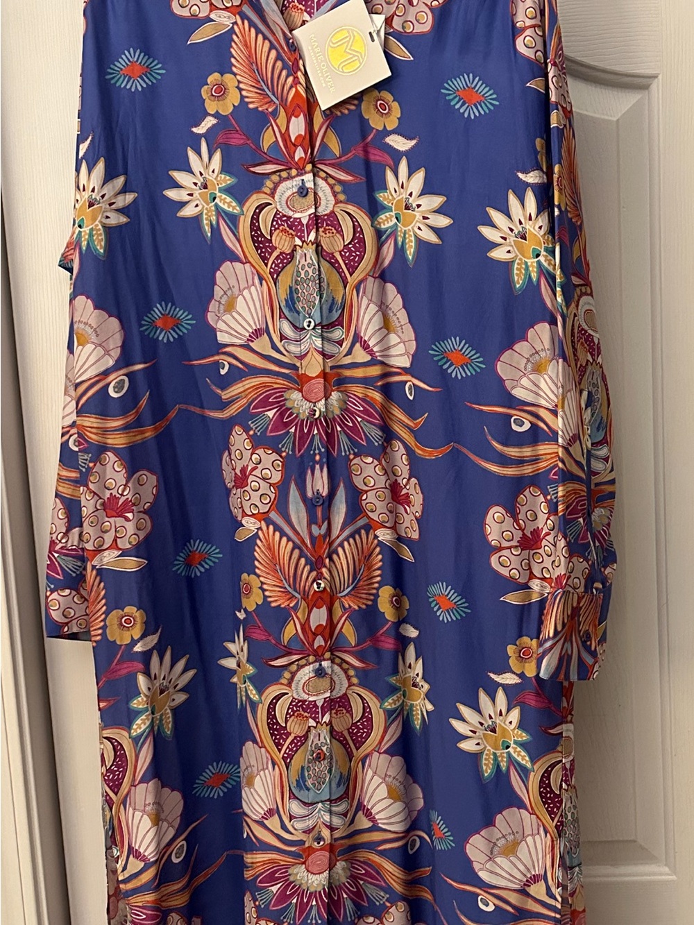 NWT Marie Oliver Marnie silk blend shirtdress.